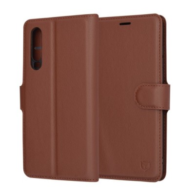 Husa pentru Huawei P30 - Techsuit Leather Folio - Brown foto
