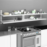Gossi rafturi suspendate 2 niveluri 2 buc. 240x30 cm otel inoxidabil