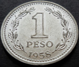 Moneda 1 PESO - ARGENTINA, anul 1958 * cod 2669