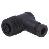 Conector M12 mamă pe cablu, 4 pini