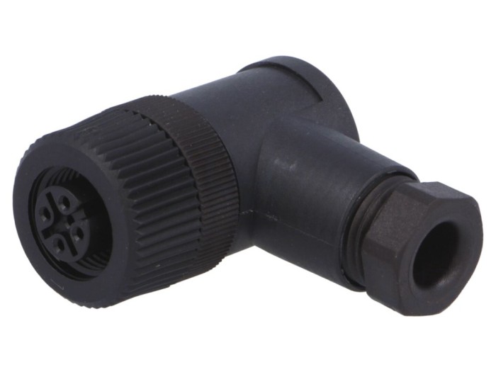 Conector M12 mamă pe cablu, 4 pini