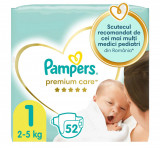 Cumpara ieftin Scutece Premium Care Newborn, Pampers, Marime 1, 2-5 kg, 52 buc