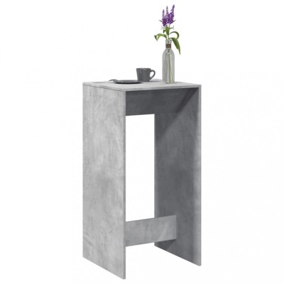 Gossi masa bar, gri beton, 51x50x103,5 cm, lemn prelucrat foto