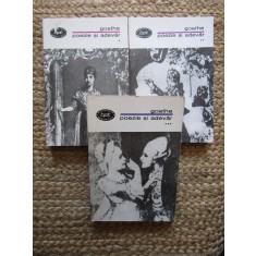 POEZIE SI ADEVAR de GOETHE, VOL. I-III, 1967