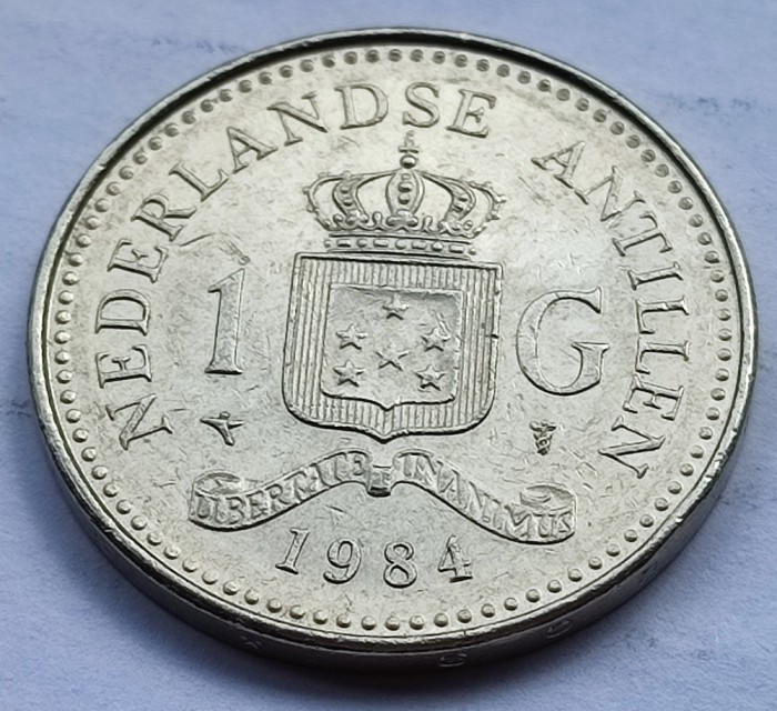 300. Moneda Antilele Olandeze 1 gulden 1984