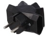 Conector Alimentare AC Spliter TIMEX-ELEKTRO 2P Plat, 6A, 250V AC, Negru, Iesire 5 Socluri, Model R-5 CZ/R-5/BK