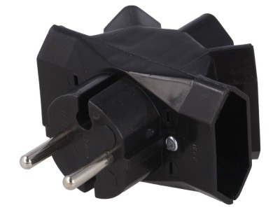 Conector alimentare AC 2P plat 6A foto