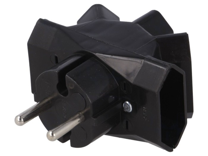 Conector alimentare AC 2P plat 6A