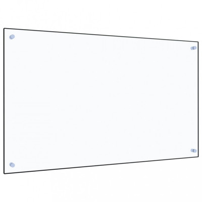 Panou antistropi bucătărie transparent 100x60cm sticlă securiz. foto