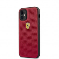 Husa Cover Ferrari On Track Perforated pentru iPhone 12/12 Pro Rosu foto