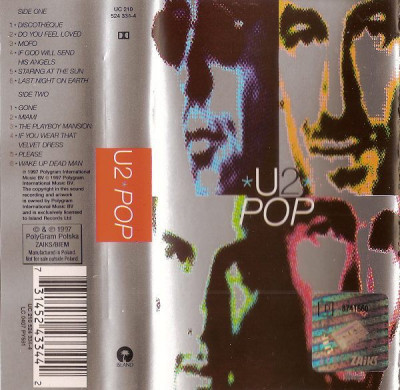 Casetă audio U2 &amp;lrm;&amp;ndash; Pop, originală foto
