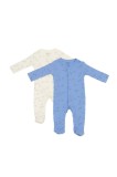 Set 2 Salopete Lungi BabyCosy Bumbac Organic Modal 6-9 Luni Ecru Lavanda GOTS