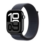 Cumpara ieftin Curea textila smartwatch, THD, compatibila Apple Watch 46 mm seria 10, albastru cerneala