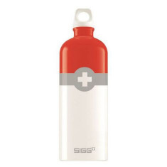 SIGG Bidon din aluminiu SWISS LOGO RED 1l