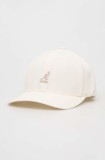 Kangol șapcă din amestec de l&acirc;nă culoarea bej, neted