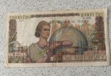 10.000 Franci Francezi ("Dix Mille Francs"), modelul clasic "G&eacute;nie Fran&ccedil;ais".
