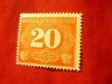 Timbru General Gouvernement 1940 , cifra 20gr.