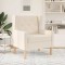 Fotoliu, alb crem, material textil - 3
