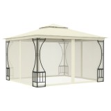 VidaXL Pavilion cu plase, crem, 300 x 300 x 265 cm