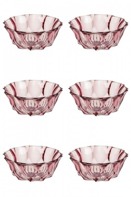 Set boluri, 6 piese, 290 ml, Plastic, Mov foto