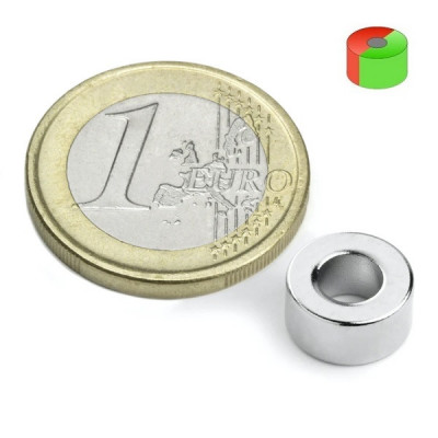 Magnet neodim inel &amp;Oslash;10/5 x 5 mm, putere 700 g, N45, diametral foto