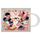 Cana alba personalizata &quot;mickey si minnie 1&quot;, INOVATIX&reg;️. 330ml