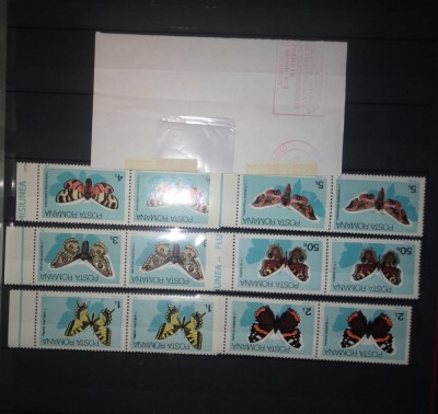 TIMBRE ROMANIA LP 1130 1985 FLUTURI MNH PERECHI foto