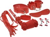 Set BDSM 7 Piese Harass Me!, Rosu, Guilty Toys