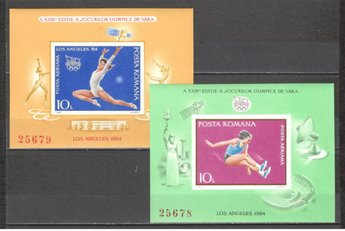 Romania.1984 Olimpiada de vara LOS ANGELES-Bl. nedantelate DR.464