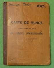 Carte de munca / carnet foi de cotizare 1946 foto
