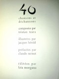 Cumpara ieftin Tristan Tzara - 40 Chansons &amp; Dechansons, 1971, Jacques Herold, Litografii Originale, Editie Numerotata