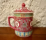 CANA CU CAPAC- PORTELAN PICTAT MANUAL- MADE IN CHINA H15,5CM