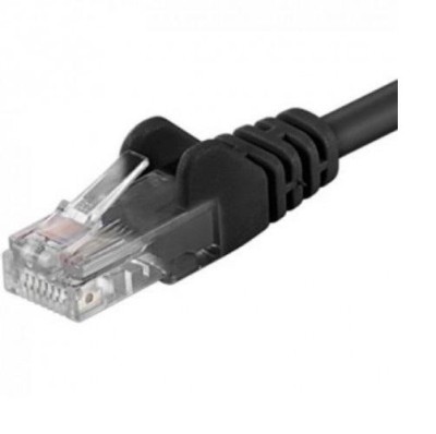Patchcord UTP RJ45-RJ45 Cat.6, 1m, negru, &amp;amp;quot;UTP-6-1-BK&amp;amp;quot; (timbru verde 0.08 lei) foto