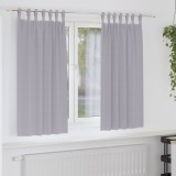 VidaXL Perdele cu perdele 2 pcs Gri metalic Poliester