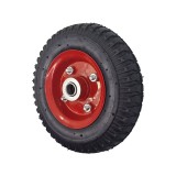 Cumpara ieftin Roata pentru carucior cu camera, cu rulment, rosu, 250 x 40 mm