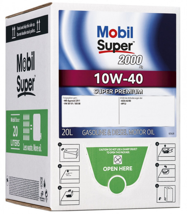 Ulei Motor Mobil Super 2000 10W-40 20L Mobil Boxx 1L