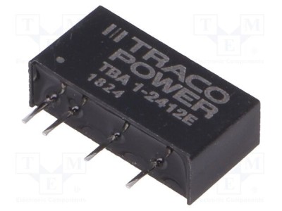 Convertor DC/DC 1W TRACO POWER 21,6-26,4VDC la 12VDC 84mA foto