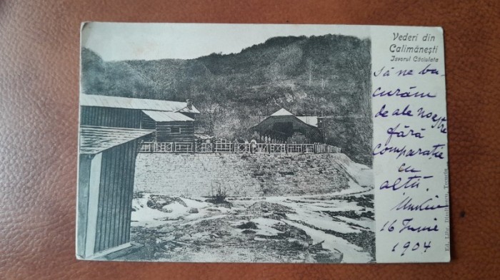 Carte postala, Calimanesti, izvorul Caciulata, perioada interbelica