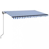 Cumpara ieftin Copertina retractabila automat, albastru si alb, 400x350 cm