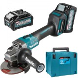 Polizor unghiular brushless, cu 2 acumulatori Li-Ion, 40V XGT, 4Ah