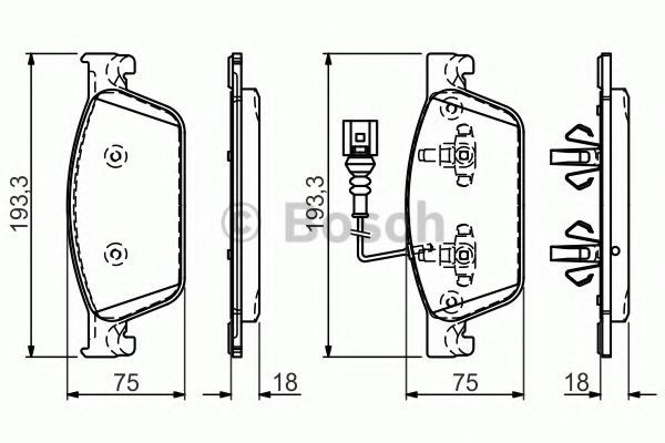 Set placute frana,frana disc VW MULTIVAN VI (SGF, SGM, SGN) (2015 - 2016) BOSCH 0 986 494 553