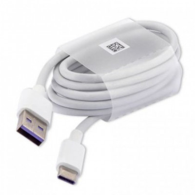 Cablu de date USB la USB Type-C, USB 3.1, 5A, Huawei AP71 HD1289 Alb Original foto