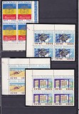 ROMANIA 1964 LP 587 A XX-a ANIVERSARE A PATRIEI BLOCURI DE 4 TIMBRE MNH