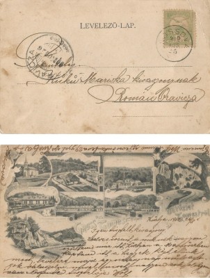 |Ungaria/Romania, carte postala circulata intern, 1908 foto