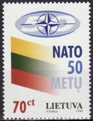 Lituania 1999 - NATO neuzat,perfecta stare foto