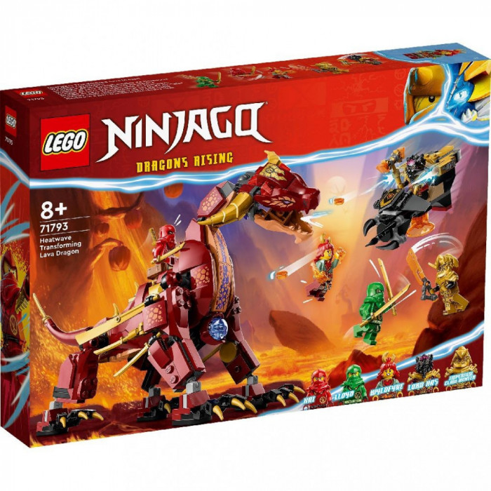 LEGO NINJAGO DRAGONUL DE LAVA TRANSFORMATOR CU VAL DE CALDURA 71793 SuperHeroes ToysZone