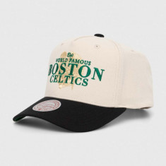 Mitchell&Ness sapca NBA BOSTON CELTICS culoarea bej, modelator