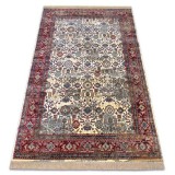 Covor Windsor 22993 ORNAMENT, VINTAGE, FRANJURI albastru fildeş / roșu, 60x100 cm