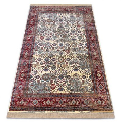 Covor Windsor 22993 ORNAMENT, VINTAGE, FRANJURI albastru fildeş / roșu, 160x230 cm foto