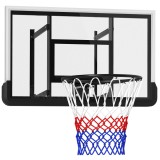 SPORTNOW Coș de baschet de perete 110x90 cm, cerc &Oslash;45 cm, inel oțel, negru
